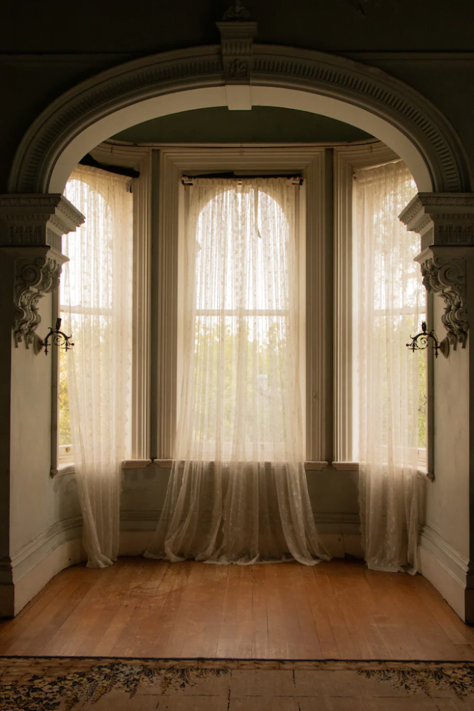 transparent curtains with balcony