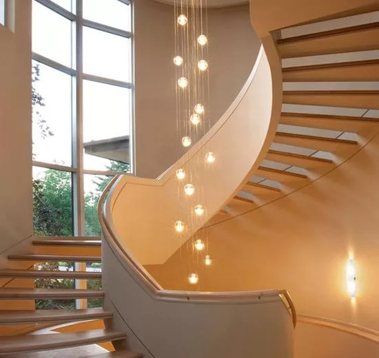 Staircase Decor Idea No. 5 : hanging lights in staircase